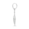 4.67CT DIAMOND & AAA TOPAZ 14KT WHITE GOLD TEAR DROP LEVERBACK HANGING EARRINGS