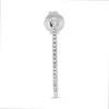 ESTATE 0.14CT DIAMOND 14KT WHITE GOLD 3D CLASSIC ROUND HOOP HANGING EARRINGS