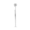 ESTATE 0.14CT DIAMOND 14KT WHITE GOLD 3D CLASSIC ROUND HOOP HANGING EARRINGS