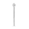 ESTATE LARGE .36CT DIAMOND 14KT WHITE GOLD 3D CLASSIC FUN HOOP HANGING EARRINGS