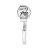ESTATE .14CT DIAMOND 14KT WHITE GOLD 3D ROUND CLASSIC HOOP HANGING EARRINGS