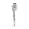 ESTATE .14CT DIAMOND 14KT WHITE GOLD 3D ROUND CLASSIC HOOP HANGING EARRINGS