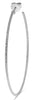 ESTATE EXTRA LARGE .71CT DIAMOND 14KT WHITE GOLD CLASSIC HOOP HANGING EARRINGS