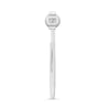 ESTATE .20CT DIAMOND 14KT WHITE GOLD 3D CLASSIC HOOP HANGING EARRINGS