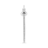 ESTATE .20CT DIAMOND 14KT WHITE GOLD 3D CLASSIC HOOP HANGING EARRINGS