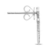 ESTATE .19CT DIAMOND 14KT WHITE GOLD 3D MULTI SHAPE CLUSTER FUN HANGING EARRINGS
