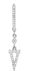.22CT DIAMOND 14KT WHITE GOLD 3D CLASSIC TRIANGULAR LEVERBACK HANGING EARRINGS