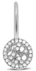ESTATE .14CT DIAMOND 14KT WHITE GOLD 3D ROUND CIRCULAR FILIGREE HANGING EARRINGS