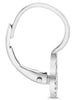 ESTATE .14CT DIAMOND 14KT WHITE GOLD 3D OVAL X LOVE LEVERBACK HANGING EARRINGS