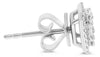.57CT DIAMOND 14KT WHITE GOLD 3D ROUND & BAGUETTE CLUSTER OCTAGON STUD EARRINGS