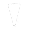 ESTATE .07CT DIAMOND 14KT WHITE GOLD 3D CLASSIC RECTANGULAR FUN NECKLACE