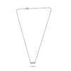 ESTATE .13CT DIAMOND 14KT WHITE GOLD CLASSIC BOW FILIGREE FUN NECKLACE