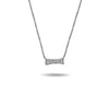 ESTATE .13CT DIAMOND 14KT WHITE GOLD CLASSIC BOW FILIGREE FUN NECKLACE