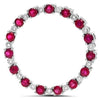 ESTATE 2.77CT DIAMOND & AAA RUBY 14KT WHITE GOLD CIRCLE OF LIFE FLOATING PENDANT