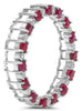 ESTATE 2.77CT DIAMOND & AAA RUBY 14KT WHITE GOLD CIRCLE OF LIFE FLOATING PENDANT