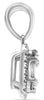 .29CT DIAMOND 14K WHITE GOLD 3D ROUND & BAGUETTE CLUSTE OCTAGON FLOATING PENDANT