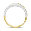 ESTATE .51CT DIAMOND 14KT 2 TONE GOLD 3D ROUND SOLITAIRE TENSION FUN MEN'S RING
