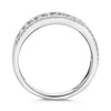 WIDE .53CT DIAMOND 14KT WHITE GOLD ROUND & BAGUETTE ETOILE FUN ANNIVERSARY RING