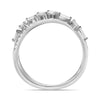 .44CT DIAMOND 14K WHITE GOLD ROUND & BAGUETTE CRISS CROSS DIAGONAL INFINITY RING