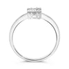 .23CT DIAMOND 14KT WHITE GOLD ROUND & BAGUETTE INVISIBLE SQUARE FRIENDSHIP RING