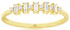 .16CT DIAMOND 14K YELLOW GOLD 3D ROUND & BAGUETTE 1 ROW CLASSIC ANNIVERSARY RING