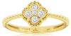 ESTATE .16CT DIAMOND 14KT YELLOW GOLD 3D ROUND CLASSIC FILIGREE LOVE RING