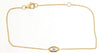 ESTATE .08CT DIAMOND 14KT YELLOW GOLD 3D ROUND SOLITAIRE MARQUISE SHAPE BRACELET
