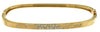 ESTATE .50CT DIAMOND 14KT YELLOW GOLD 3D CLASSIC ETOILE CUFF BANGLE BRACELET