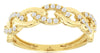 ESTATE .21CT DIAMOND 14KT YELLOW GOLD 3D CLASSIC MULTI LINK INFINITY LOVE RING