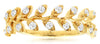 ESTATE .33CT DIAMOND 14KT YELLOW GOLD CLASSIC MULTI LEAF SEMI ETERNITY FUN RING