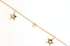 ESTATE .10CT DIAMOND 14KT YELLOW GOLD 3D ETOILE STAR BY THE YARD LOVE BRACELET