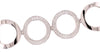 ESTATE 3.25CT DIAMOND 18K WHITE GOLD 3D CLASSIC MULTI CIRCULAR LINK FUN BRACELET