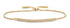 .59CT DIAMOND 18KT YELLOW GOLD 3D BAR FILIGREE MILGRAIN ADJUSTABLE FUN BRACELET