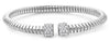 ESTATE .55CT DIAMOND 18KT WHITE GOLD 3D FLEXIBLE SNAKE FUN BANGLE BRACELET