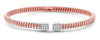.15CT DIAMOND 18KT WHITE & ROSE GOLD CLUSTER SQUARE FLEXIBLE FUN BANGLE BRACELET