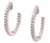 .83CT DIAMOND 18KT WHITE GOLD 3D CLASSIC INSIDE OUT OVAL HOOP HANGING EARRINGS