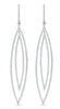ESTATE LARGE 2.20CT DIAMOND 18KT WHITE GOLD CLASSIC DOUBLE LEAF HANGING EARRINGS