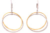 ESTATE 1.10CT DIAMOND 18KT 2 TONE GOLD CIRCLE OF LIFE LOVE KNOT HANGING EARRINGS
