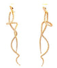 ESTATE 1.65CT DIAMOND 18K YELLOW GOLD CLASSIC LOVE KNOT SNAKE HANGING EARRINGS