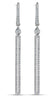 ESTATE 1.14CT DIAMOND 18KT WHITE GOLD 3D CLASSIC DOUBLE BAR HANGING EARRINGS