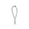 ESTATE 2.15CT DIAMOND 18KT WHITE GOLD 3D INFINITY LOVE HOOP HANGING EARRINGS