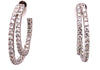 ESTATE .91CT DIAMOND 18K WHITE GOLD CLASSIC DOUBLE UMBRELLA FUN HANGING EARRINGS