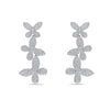 ESTATE LARGE 2.65CT DIAMOND 18KT WHITE GOLD MULTI BUTTERFLY FUN HANGING EARRINGS
