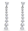 ESTATE .49CT DIAMOND 18KT WHITE GOLD 3D CLASSIC JOURNEY HANGING EARRINGS