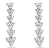 ESTATE 1.81CT DIAMOND 18KT WHITE GOLD TRIANGULAR JOURNEY LOVE HANGING EARRINGS