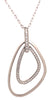 ESTATE .38CT DIAMOND 18KT YELLOW GOLD 3D DOUBLE TRIANGULAR MATTE & SHINY PENDANT