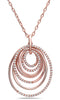 ESTATE .57CT DIAMOND 18KT ROSE GOLD 3D MULTI CIRCULAR INTERTWINING FUN PENDANT