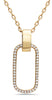 ESTATE .29CT DIAMOND 18KT YELLOW GOLD 3D CLASSIC OVAL LOVE KNOT FLOATING PENDANT