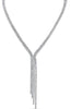 LARGE 7.04CT DIAMOND 18KT WHITE GOLD 3D MULTI BAR JOURNEY LARIAT TENNIS NECKLACE