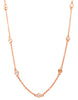 ESTATE LONG 1.21CT DIAMOND 18KT WHITE GOLD 3D CLASSIC BY THE YARD LOVE NECKLACE